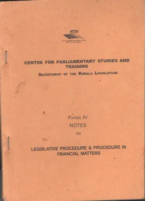 Centre For Parlimentary Studies And Training BY I&amp;B