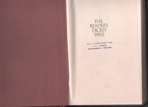 The Readers Digest Bible BY Dr.Raveedran