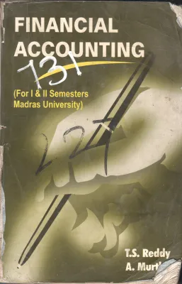 FINANCIAL ACCOUNTING BY T.S. REDDY AND A. MURTHY