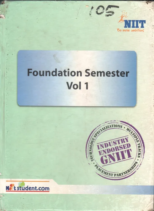 FOUNDATION SEMESTER VOL1 BY NIIT