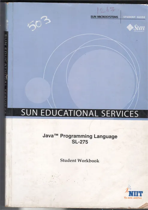 JAVA PROGRAMMING LANGUAGE BY NIIT