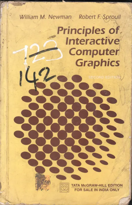 PRINCIPLES OF INTERACTIVE COMPUTER GRAPHICS BY WILLIAM .M NEWMAN AND ROBERT F. SPROULL