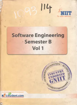 SOFTWARE ENGINEERING SEM B V1 BY NIIT