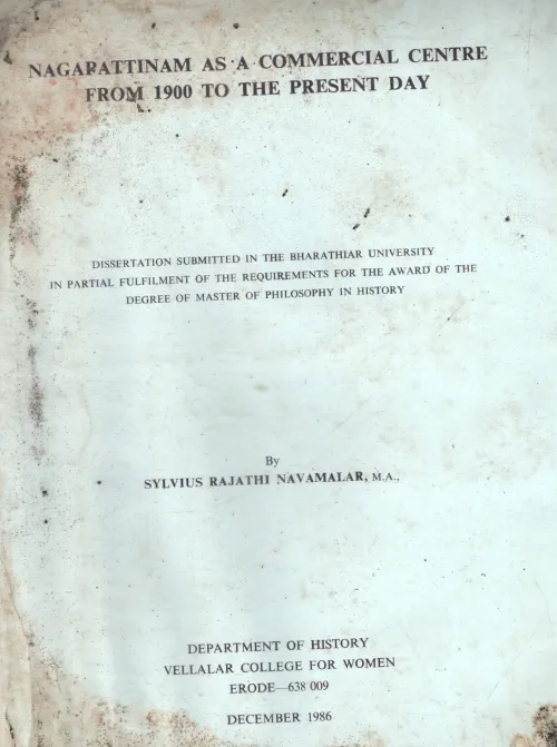 Nagapattanam As A Commercial Center from BY Sylvius Rajathi Navamalar