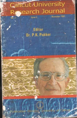 Calicut University Research Journal BY Dr.P.K.Pokker