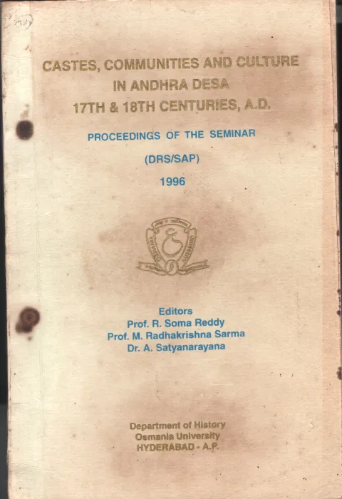 castes,Communities and Culture in Andhra Desa BY Group Of Editors