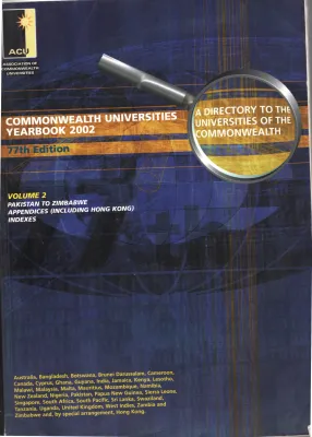 Commonwealth Universities Year Book 2002 BY Group Of Editors