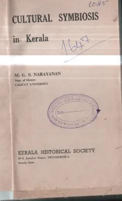 Cultural Symbosis In Kerala BY M .G .S Narayanan