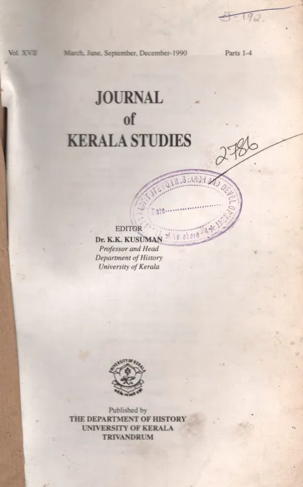 journal of Kerala Studies BY K..K.Kusuman