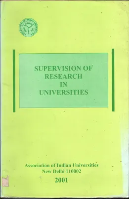Supervision Of Reasearch In Universities BY Group Of Editors