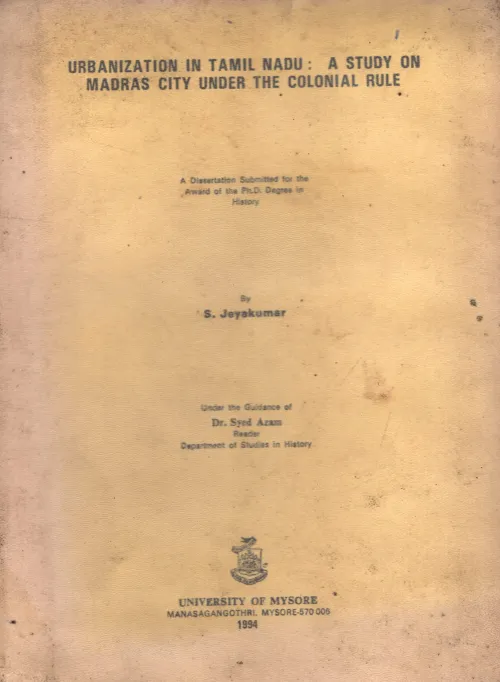 Urbanization In Tamil Nadu BY S.Jeyakumar