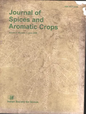 Journal Of Spices And Aromatic Crops BY Group Of Editors