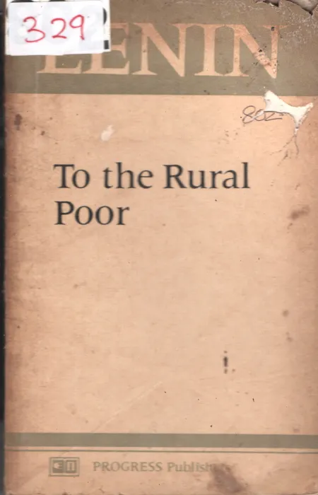 To The Rural Poor BY Lenin