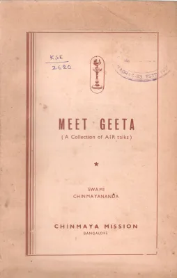 MEET GEETA BY SWAMI CHINMAYANANDA