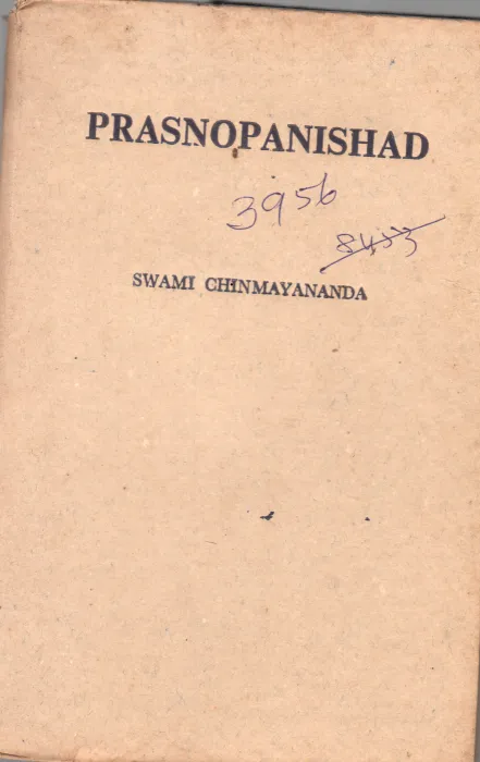 PRASNOPANISHAD BY SWAMI CHINMAYANANDA