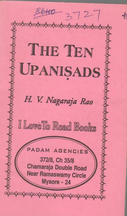 THE TEN UPANISADS BY H.V. NAGARAJA RAO