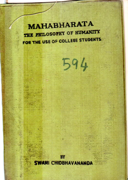 MAHABHARATA BY SWAMI CHIDBHAVANANDA