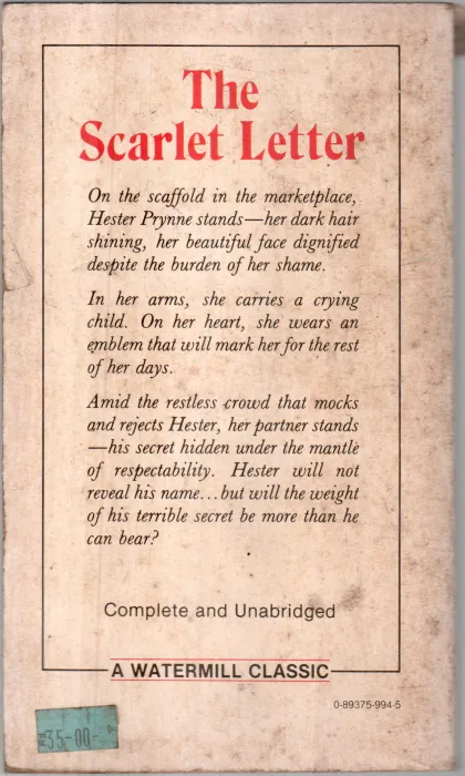 THE SCARLET LETTER BY NATHANIEL HAWTHORNE