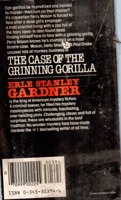 THE CASE OF THE GRINNING GORILLA BY ERLE STANLEY GARDEN