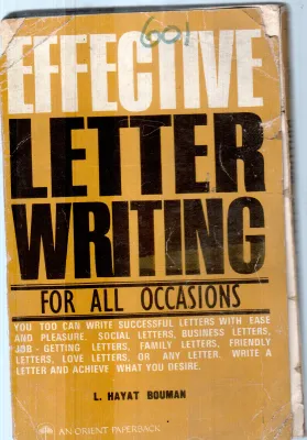 EFFECTIVE LETTER WRITING BY BOUMAN