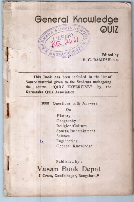 GENERAL KNOWLEDGE QUIZ