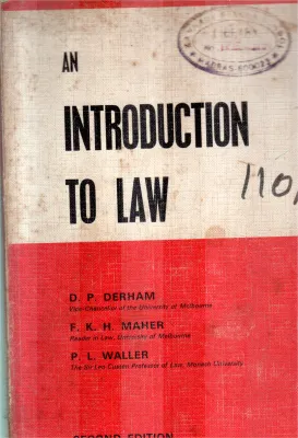 AN INTODUCTION TO LAW BY D.P.DERHAM