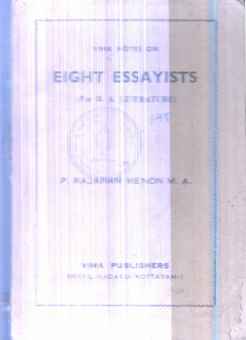 Eight Essayists By P.Rajaram Menon