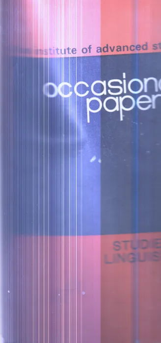 Occasinal Paper By Group Of Editors